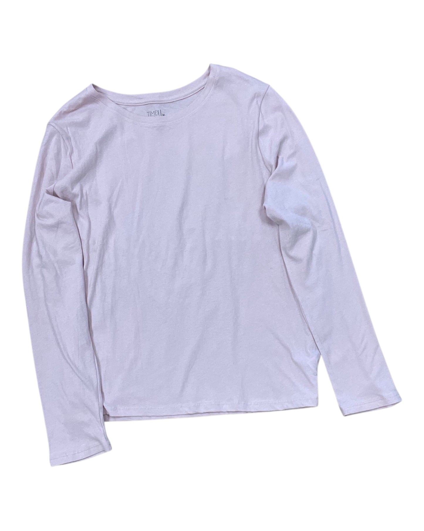 Top Ls Basic By Time And Tru In Pink, Size:Xl