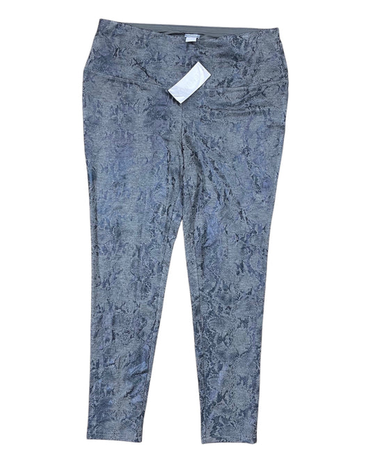 Pants Leggings By Chicos In Blue & Grey, Size:L