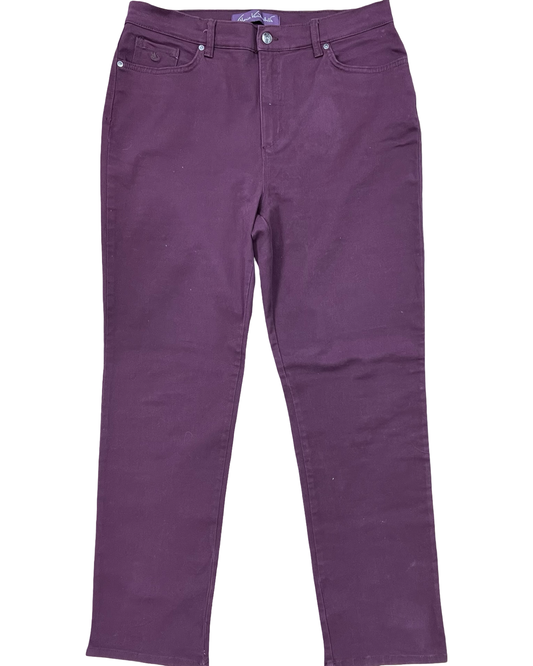 Jeans Straight By Gloria Vanderbilt In Purple, Size:12