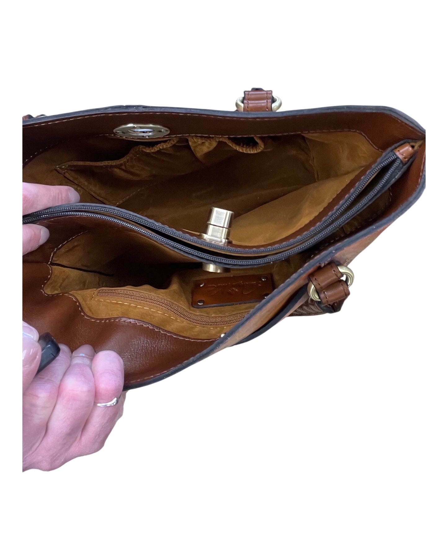 Handbag Designer By Patricia Nash In Yellow, Size:Medium