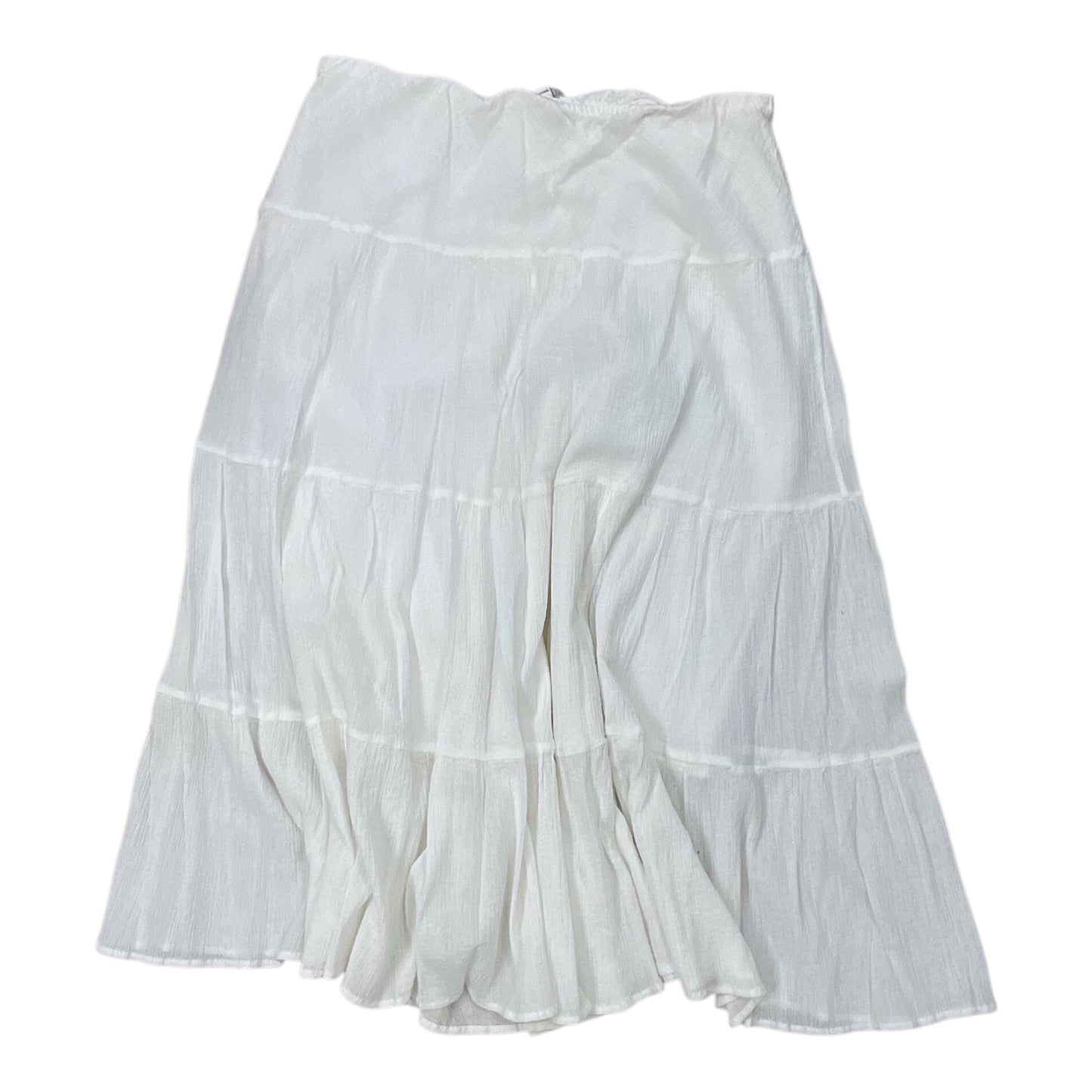 Skirt Midi By Chaps In White, Size:L