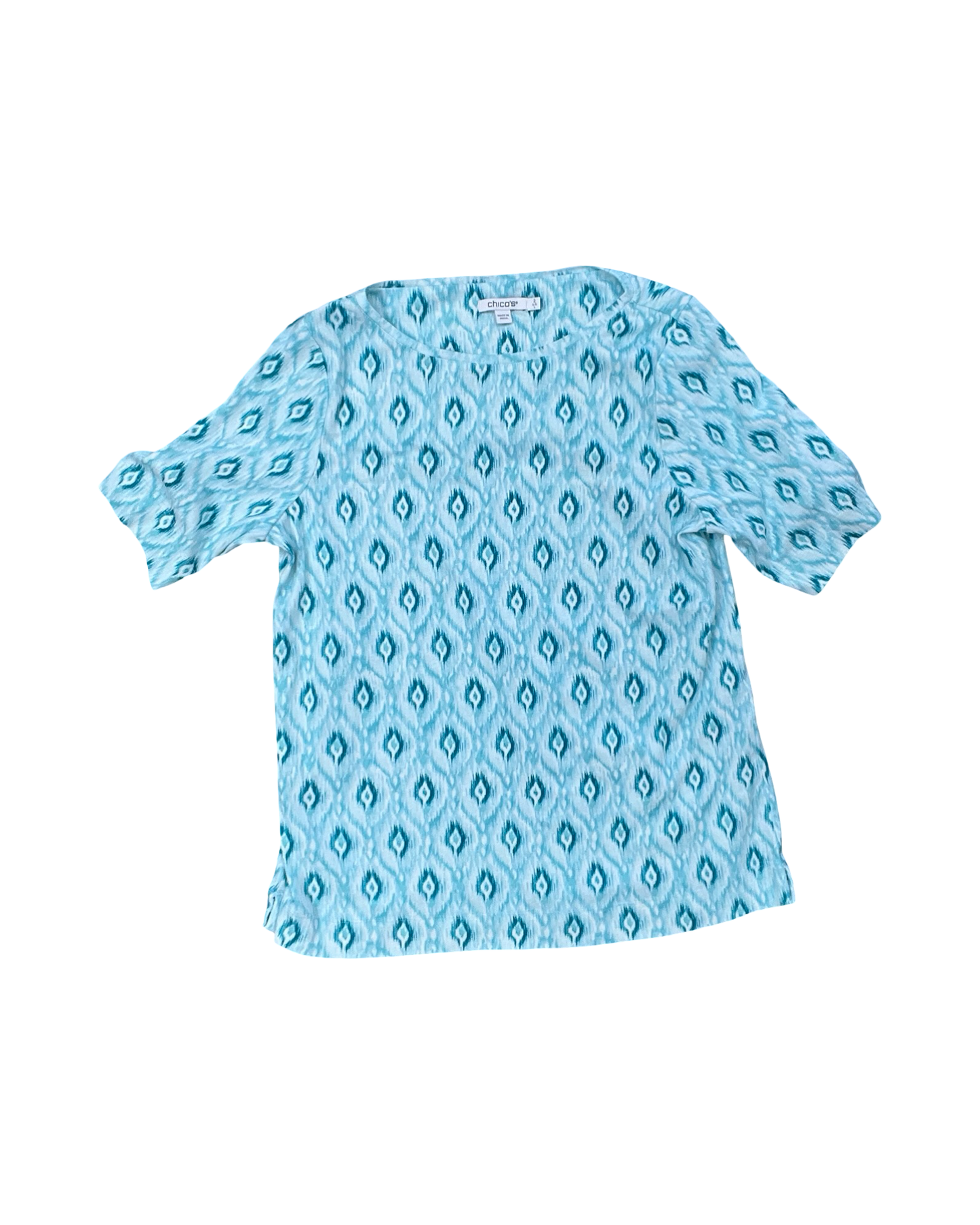 Top Ss By Chicos In Blue & White, Size:L