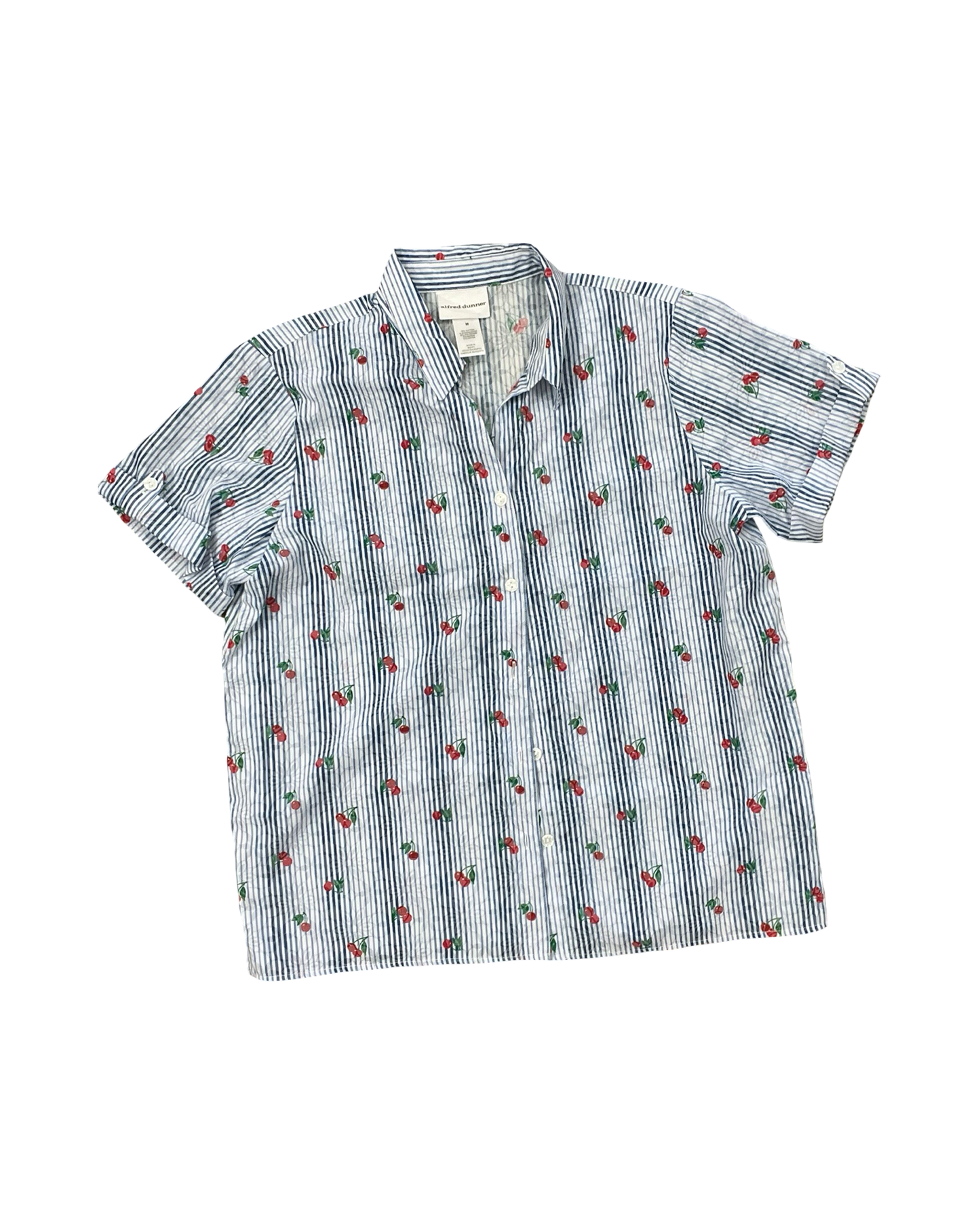 Blouse Ss By Alfred Dunner In Blue & Red, Size:M