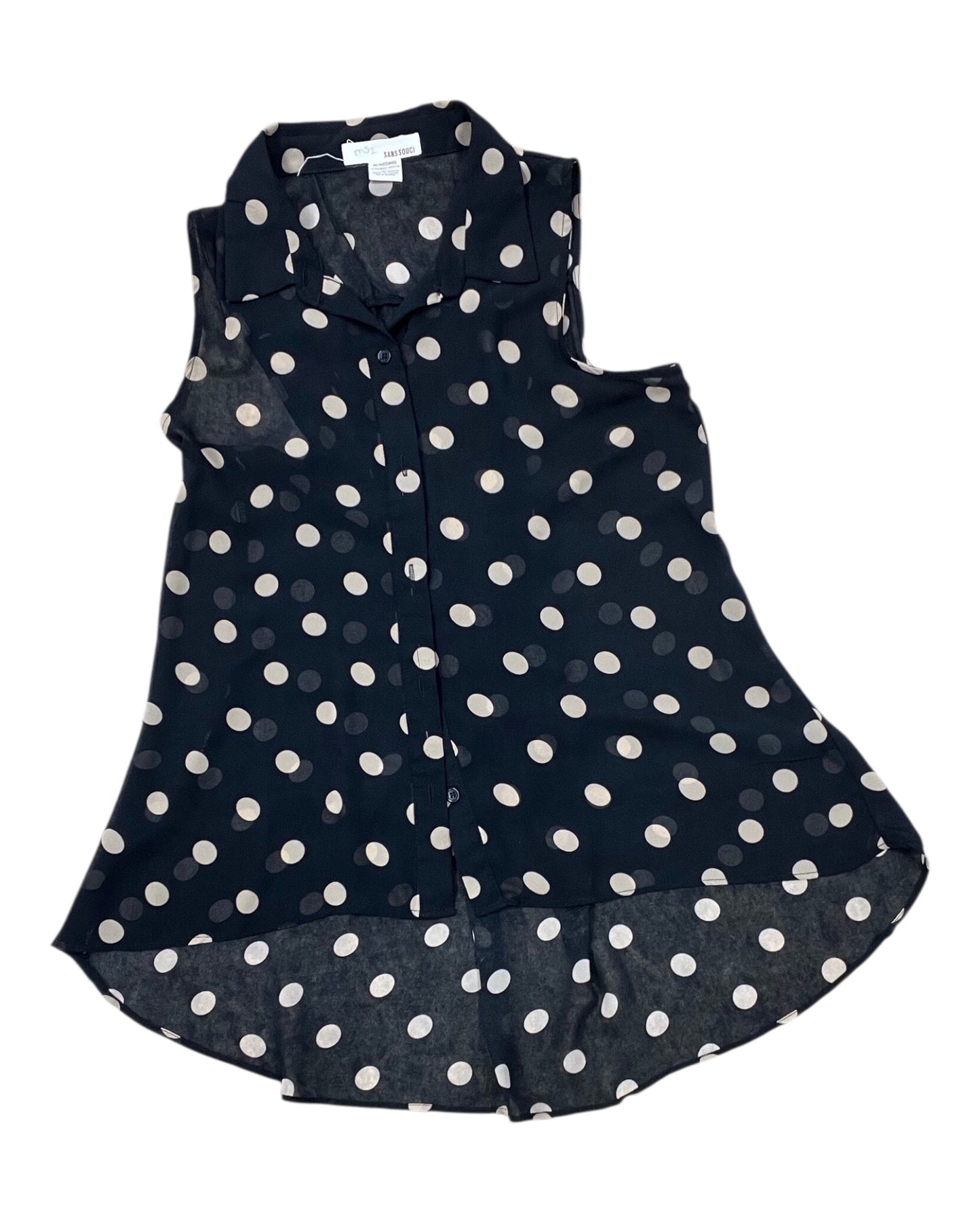 Top Sleeveless By Sans Souci In Black, Size:M