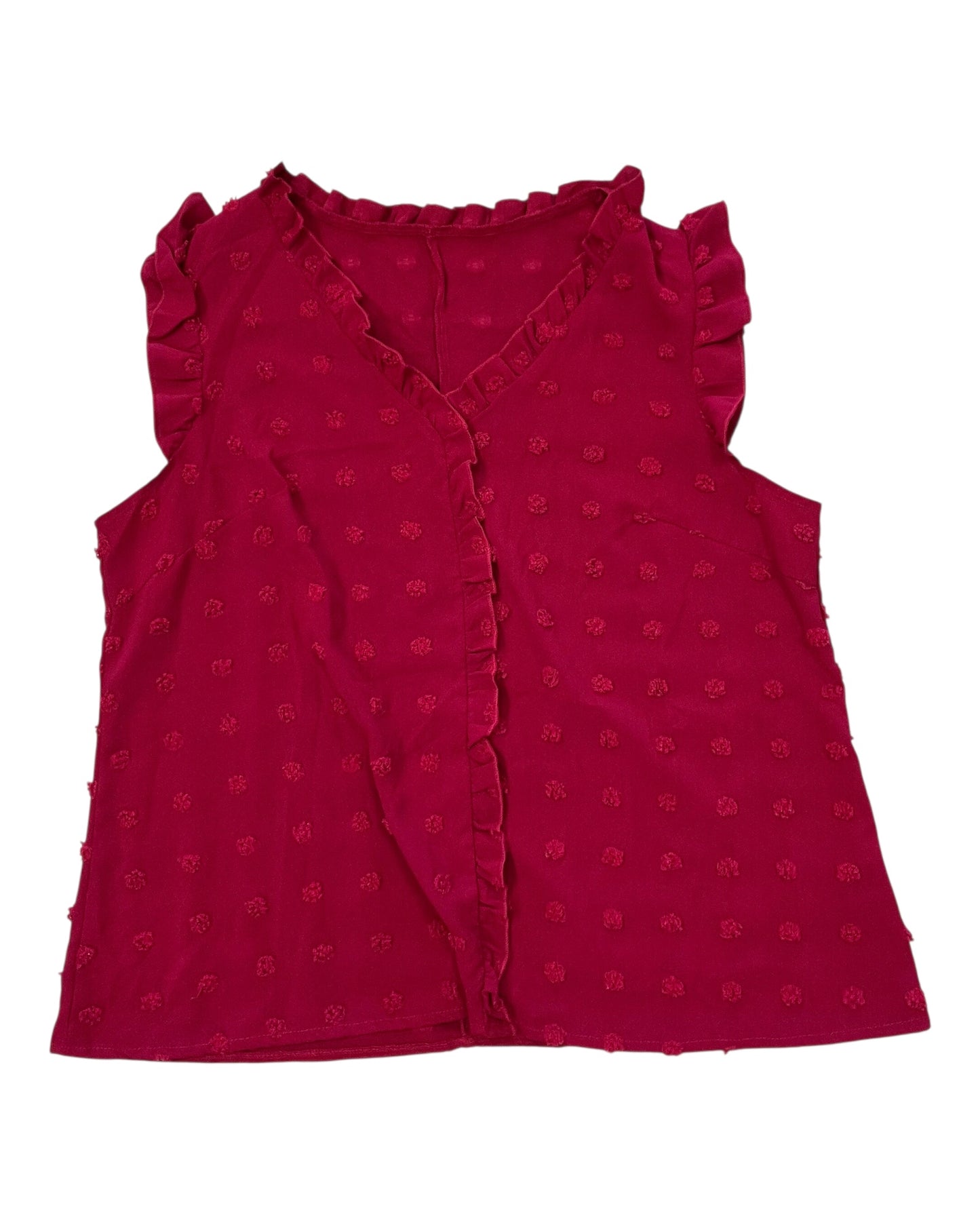 Top Sleeveless By Shein In Red, Size:1X