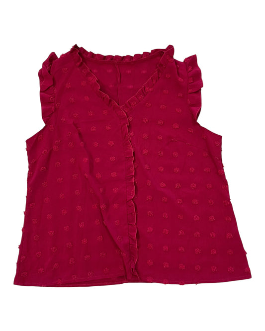 Top Sleeveless By Shein In Red, Size:1X