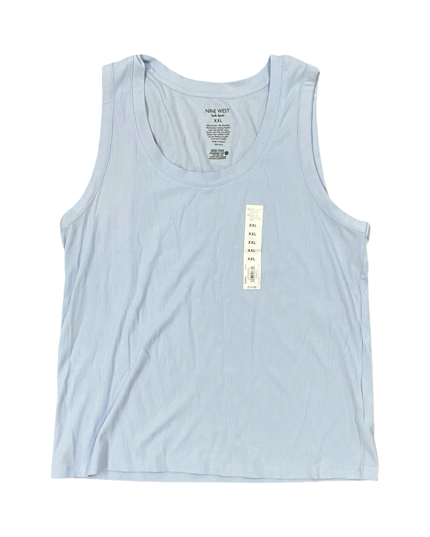 Tank Top By Nine West In Blue, Size:1X