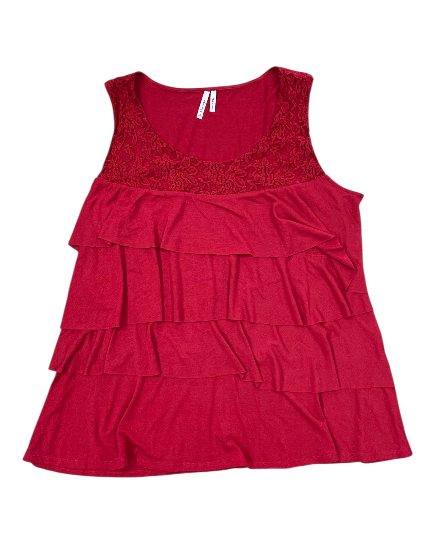 Top Sleeveless By Willow Bay In Red, Size:2X