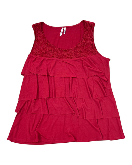 Top Sleeveless By Willow Bay In Red, Size:2X