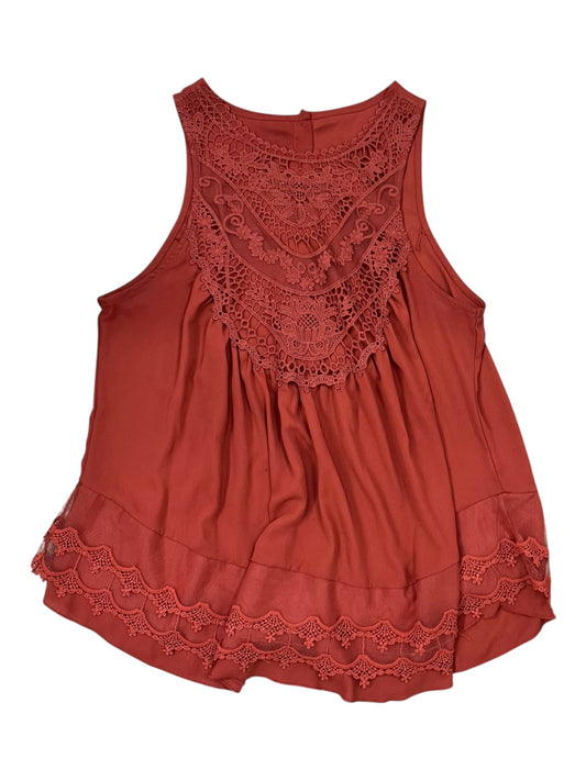 Top Sleeveless By Clothes Mentor In Orange, Size:Xl