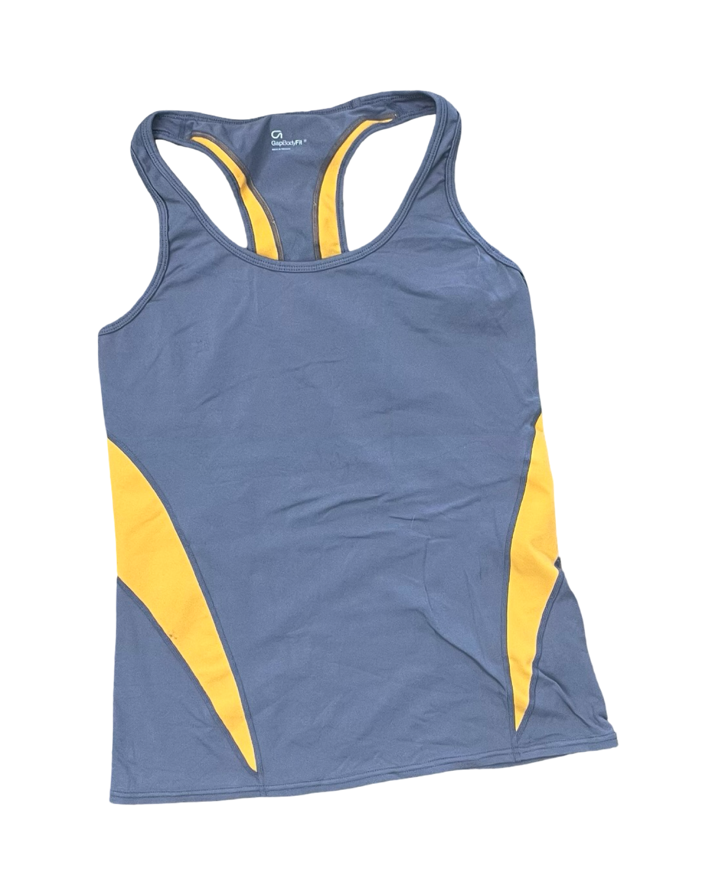 Athletic Tank Top By Gap In Grey & Orange, Size:M