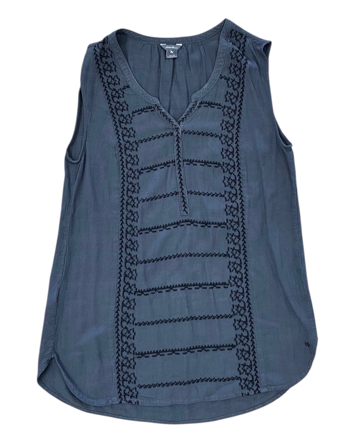 Top Sleeveless By Eddie Bauer In Grey, Size:S