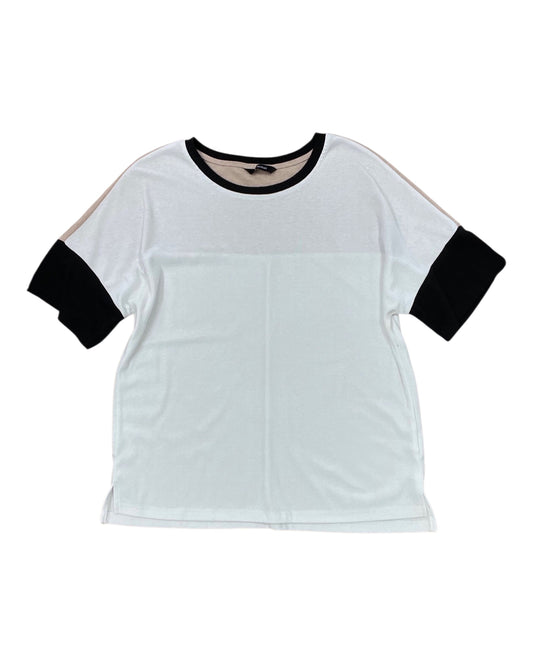Top Ss By Dokotoo In Tan & White, Size:S
