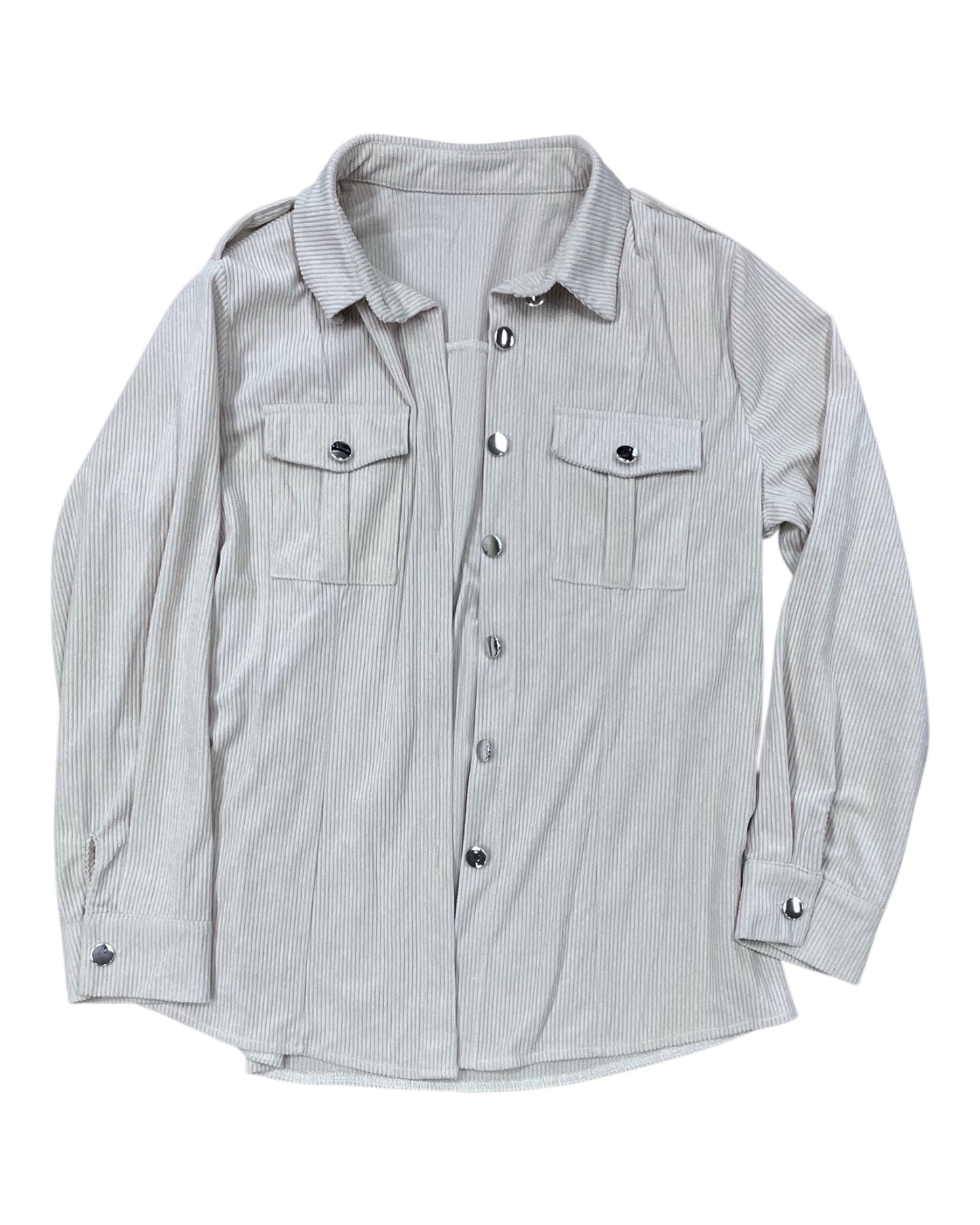 Blouse Ls By Clothes Mentor In Tan, Size:L