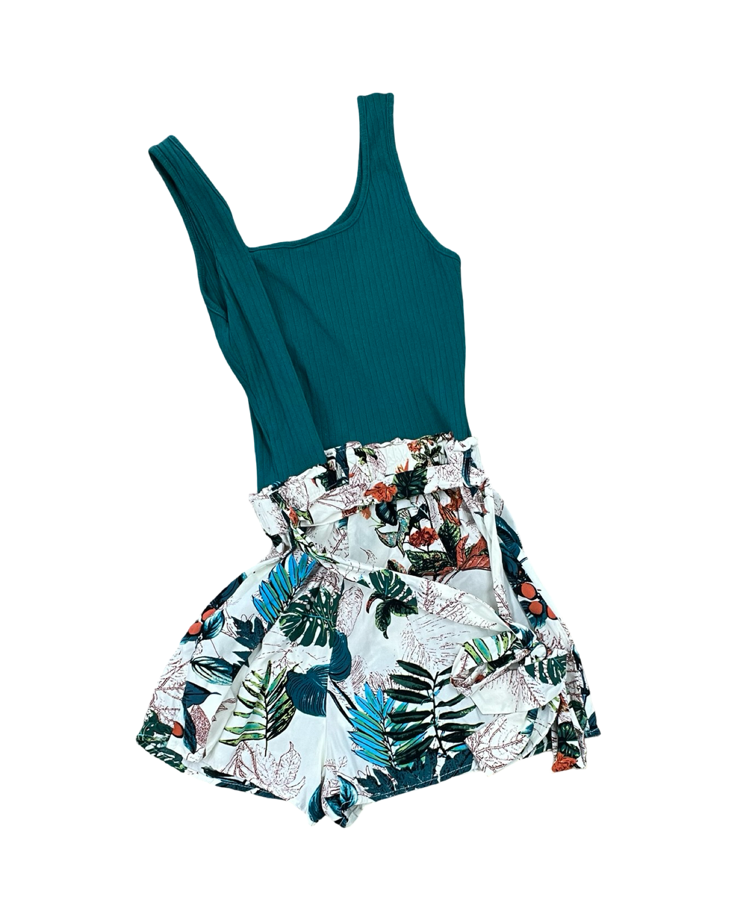 Romper By Shein In Green, Size:M