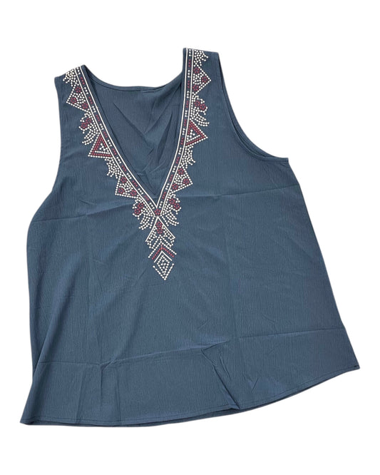 Top Sleeveless By Clothes Mentor In Grey, Size:S