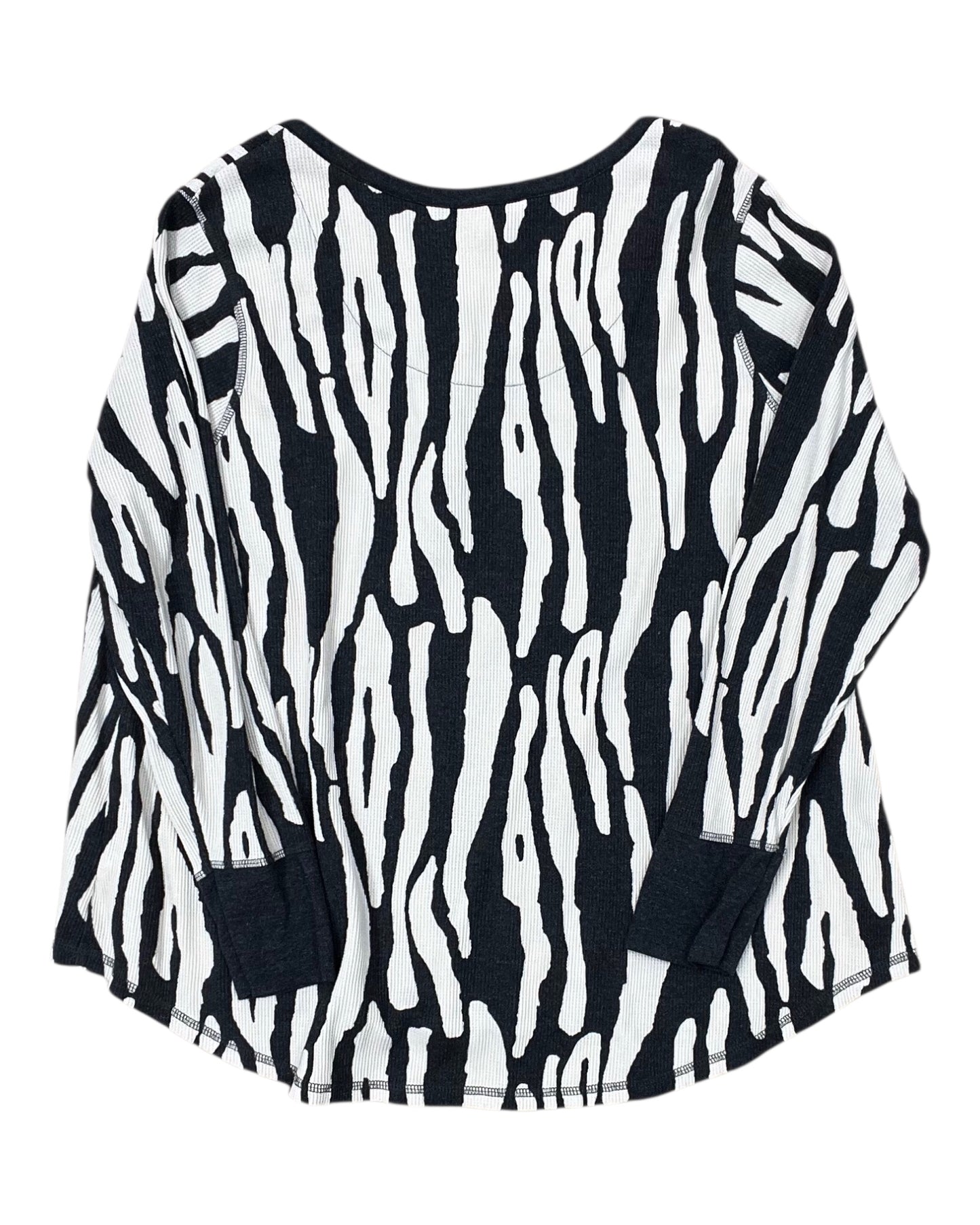 Top Ls By Terra & Sky In Grey & White, Size:3X