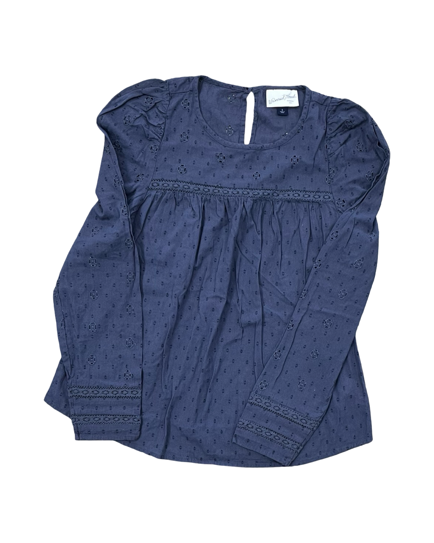 Top Ls By Universal Thread In Blue, Size:S