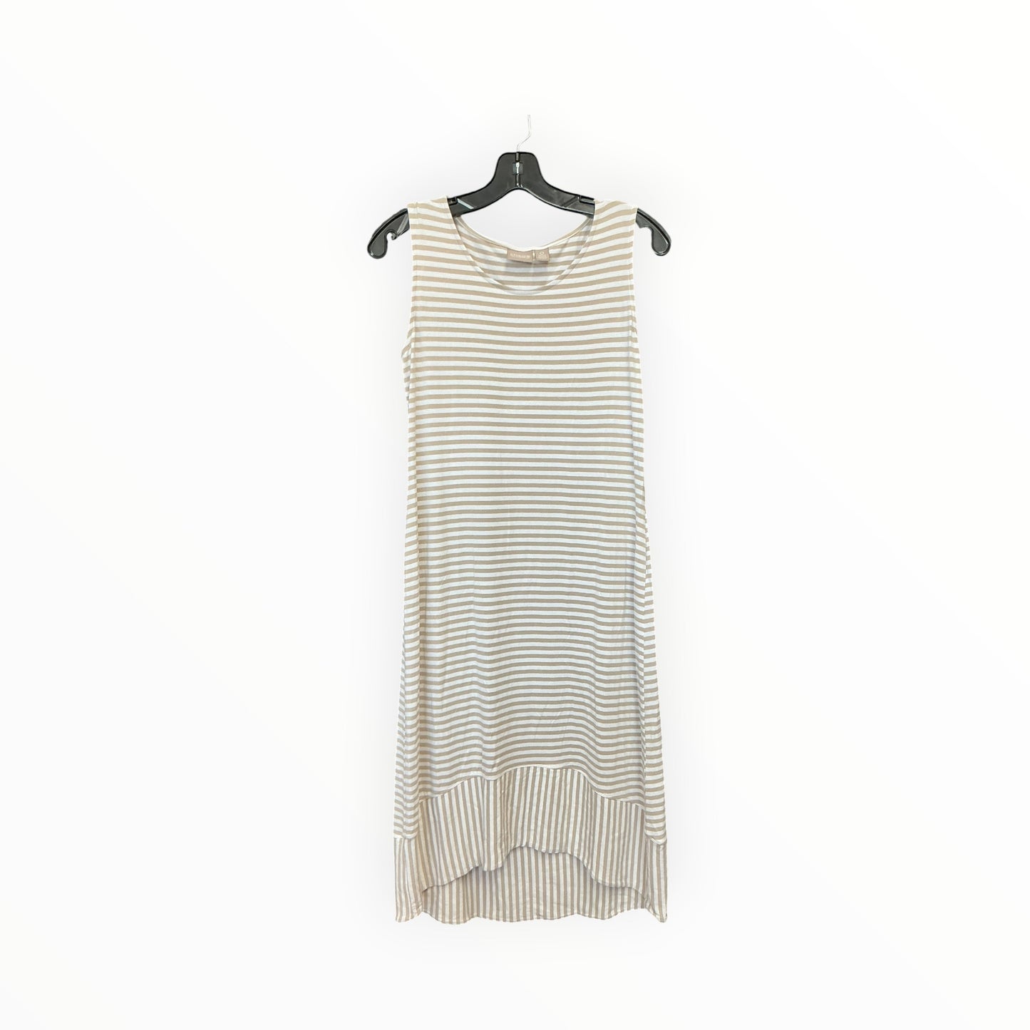 Dress Casual Maxi By Chicos In Tan & White, Size:S