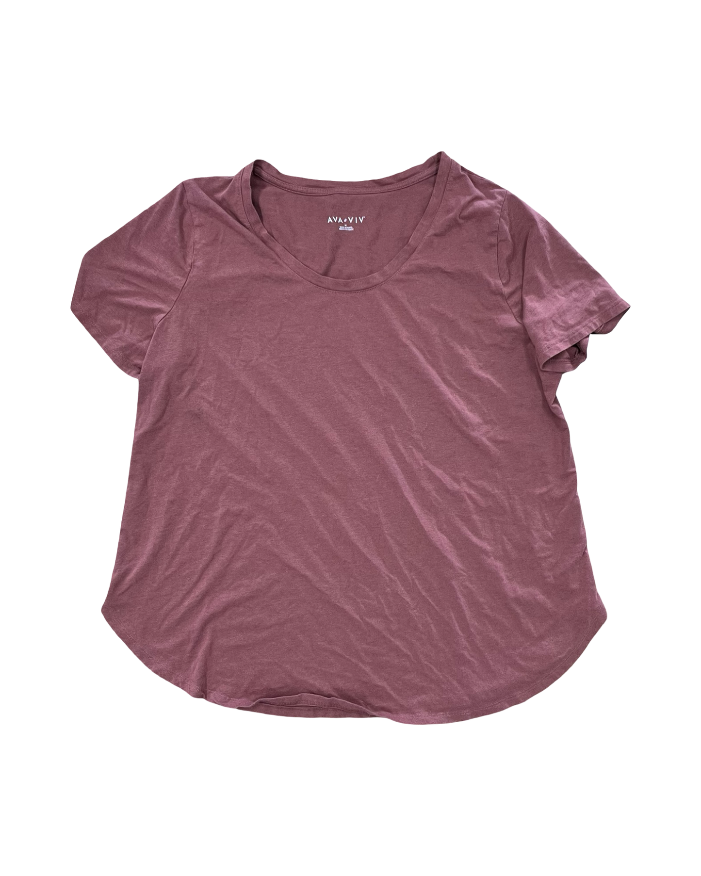 Top Ss Basic By Ava & Viv In Tan, Size:S
