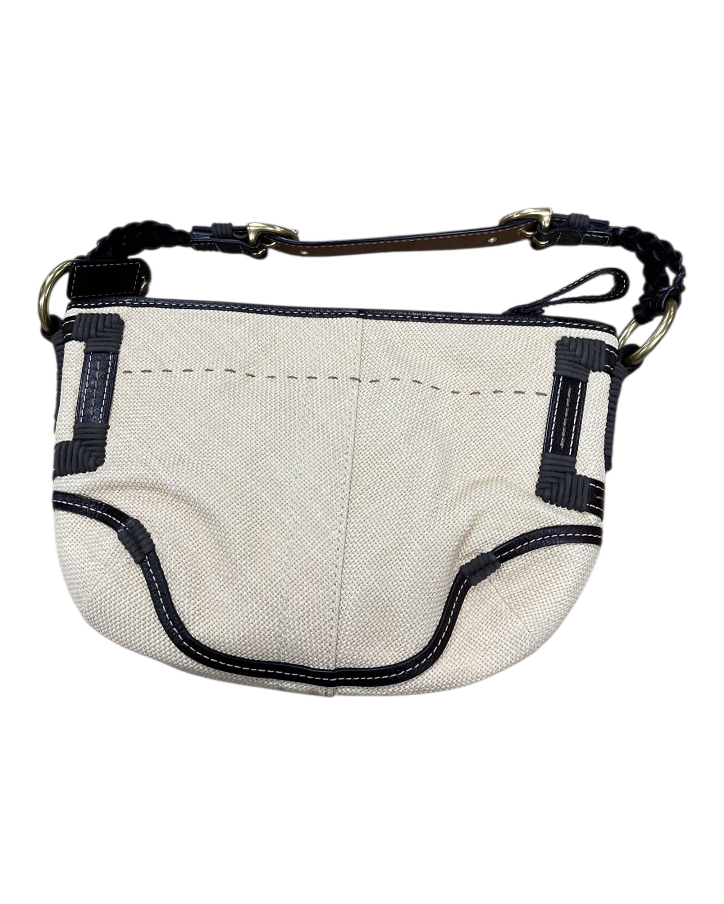 Handbag Designer By Coach In Cream, Size:Small