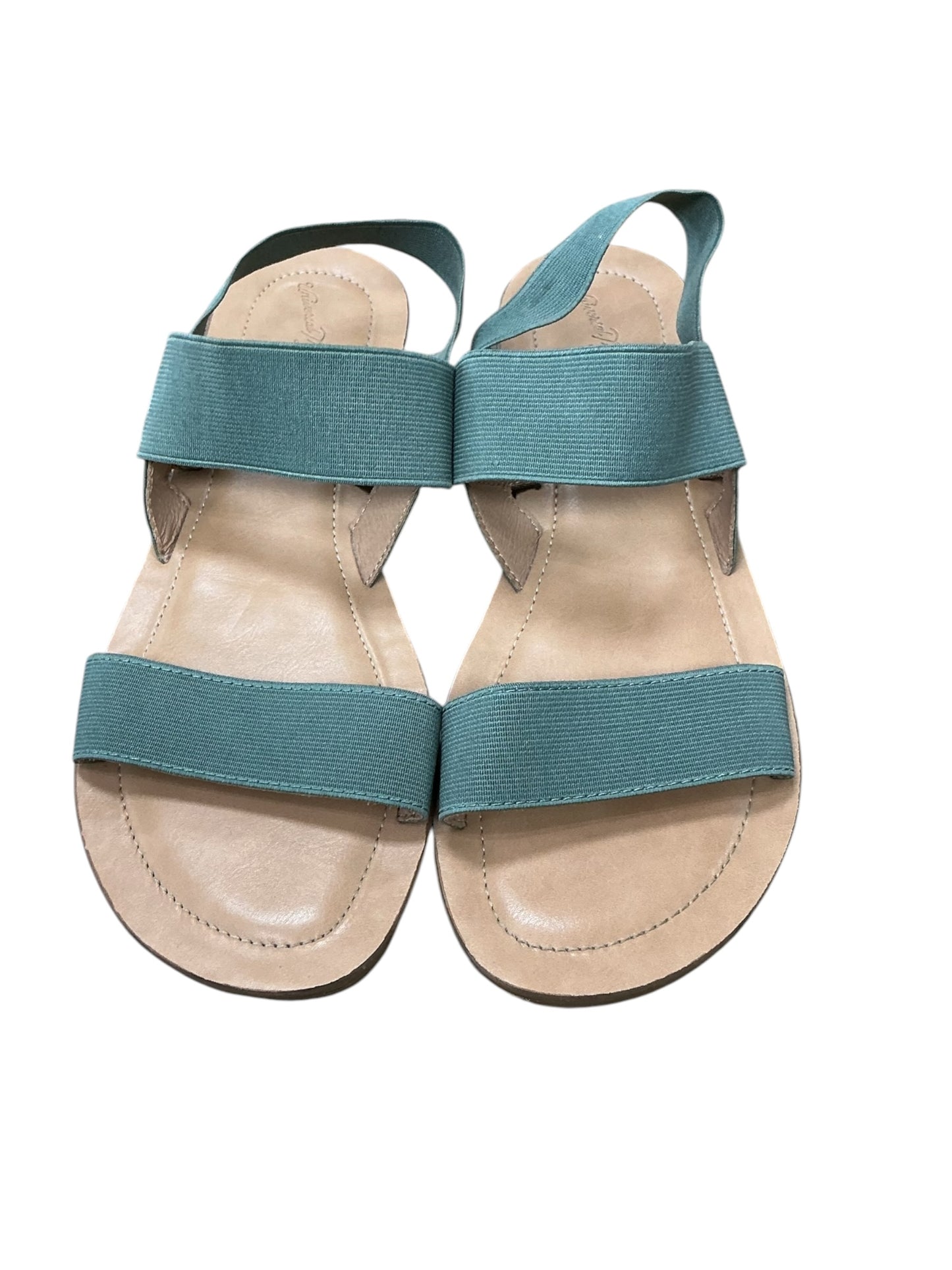 Sandals Flats By Universal Thread In Green, Size:8