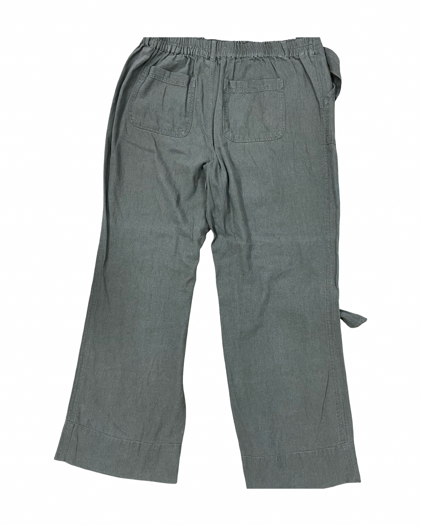 Pants Linen By Mason & Belle In Green, Size:Xl