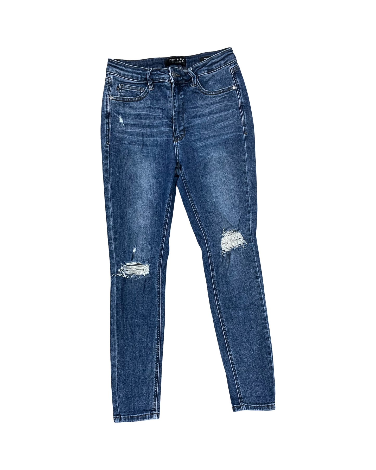 Jeans Skinny By Judy Blue In Blue Denim, Size:L