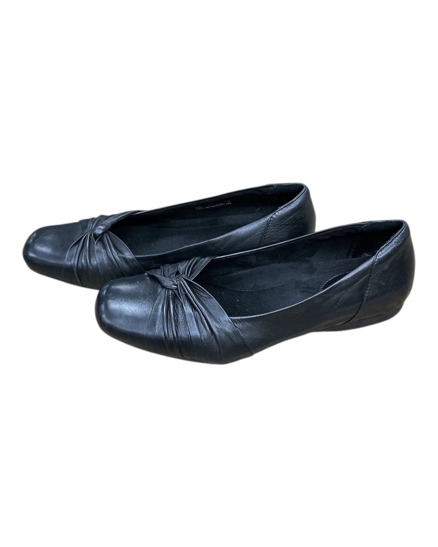 Shoes Flats By Clarks In Black, Size:9.5