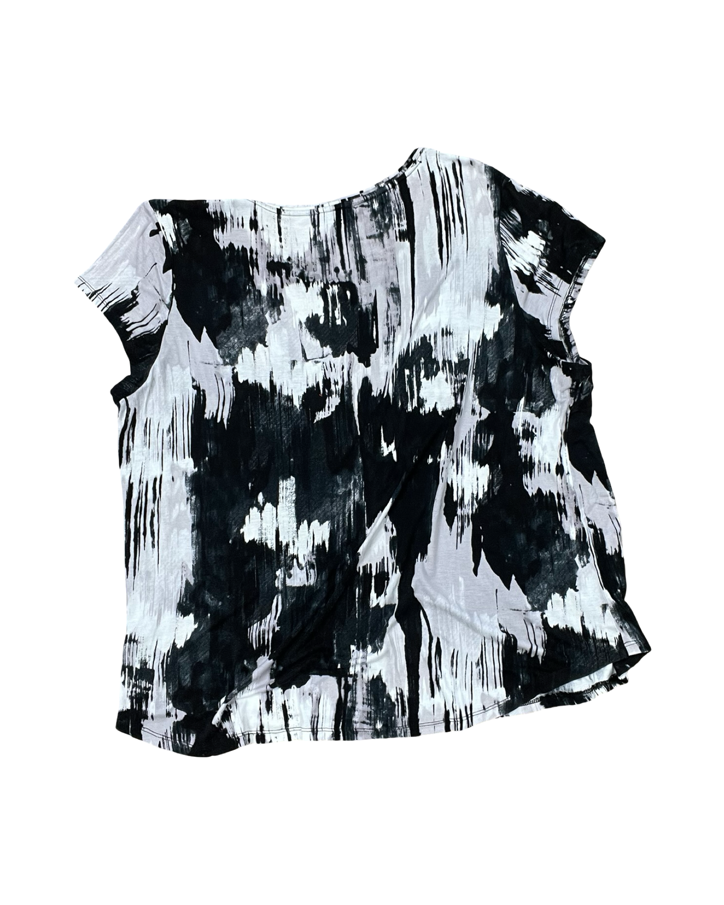 Top Ss By Simply Vera In Black & White, Size:1X