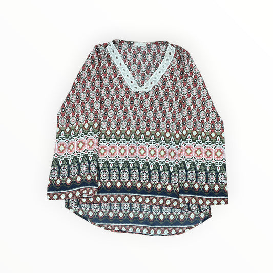 Top Ls By Halo In Pink & White, Size:M