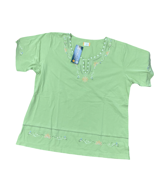 Top Ss By Clothes Mentor In Green, Size:Xl