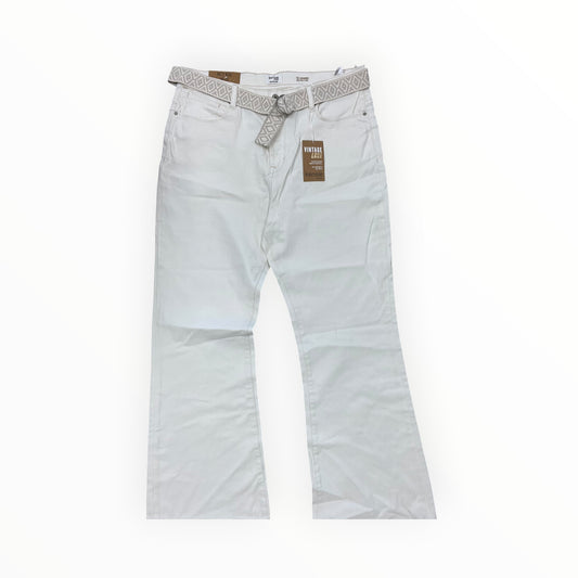 Jeans Wide Leg By Kensie In Cream Denim, Size:14