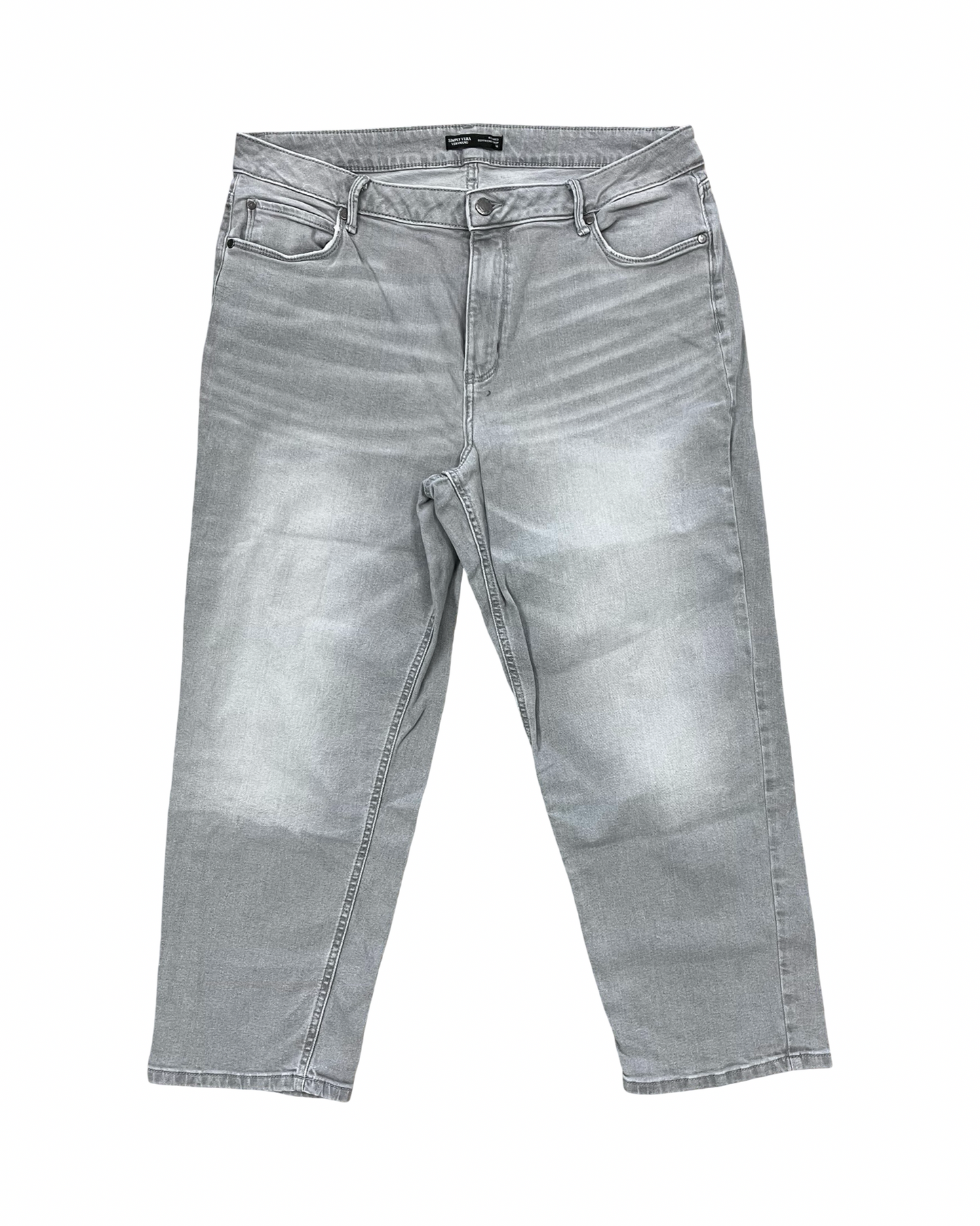 Jeans Boyfriend By Simply Vera In Grey Denim, Size:16