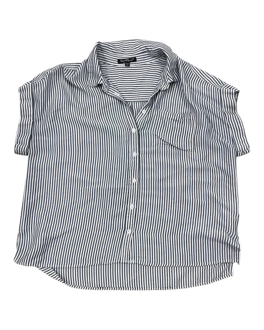 Blouse Ss By Velvet In Grey & White, Size:Xl