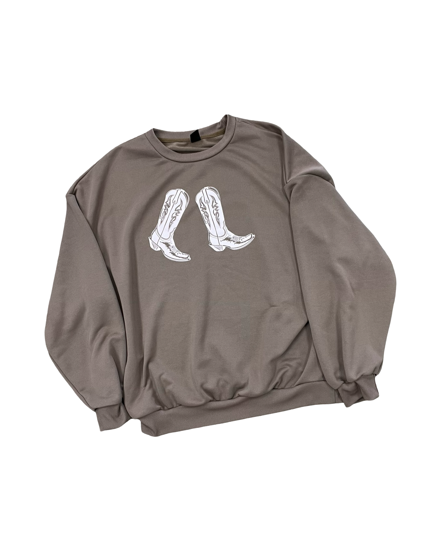 Sweatshirt Crewneck By Shein In Brown, Size:M