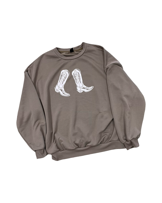 Sweatshirt Crewneck By Shein In Brown, Size:M