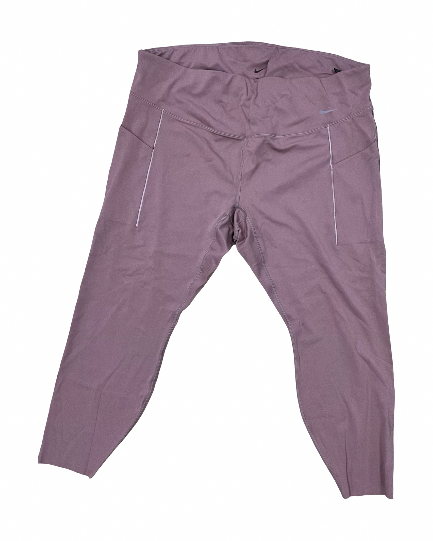 Athletic Leggings By Nike In Tan, Size:2X