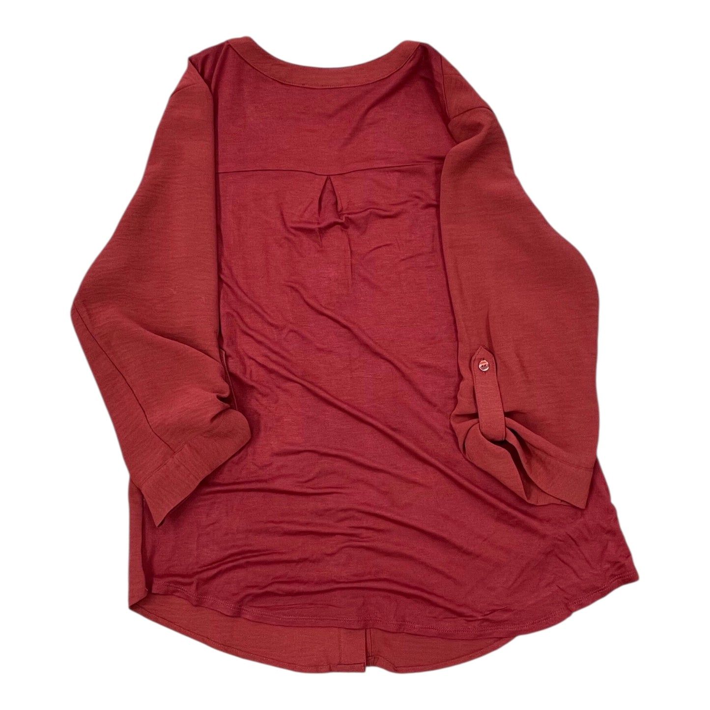 Top 3/4 Sleeve By Forwear In Orange, Size:M