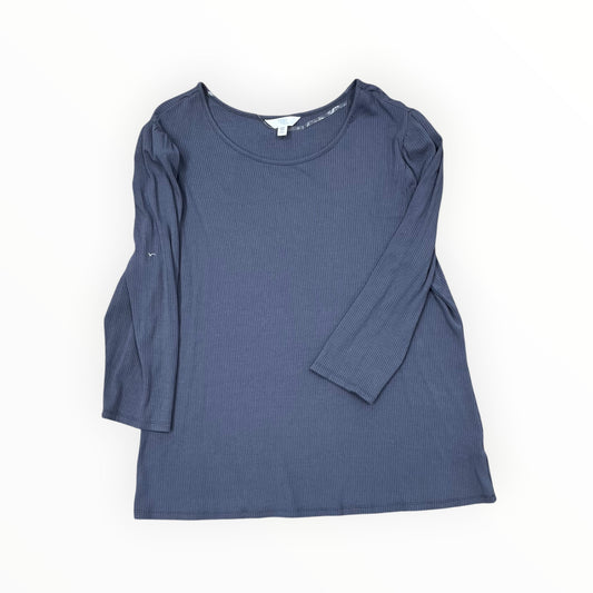 Top 3/4 Sleeve By Time And Tru In Blue, Size:2X