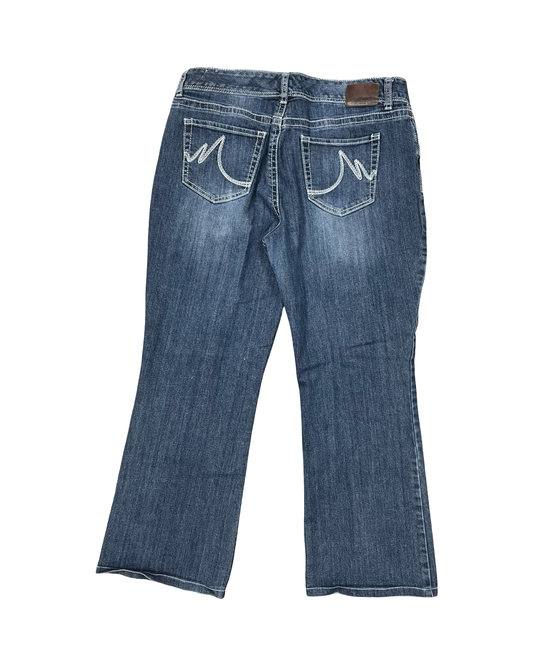 Jeans Wide Leg By Maurices In Blue Denim, Size:16
