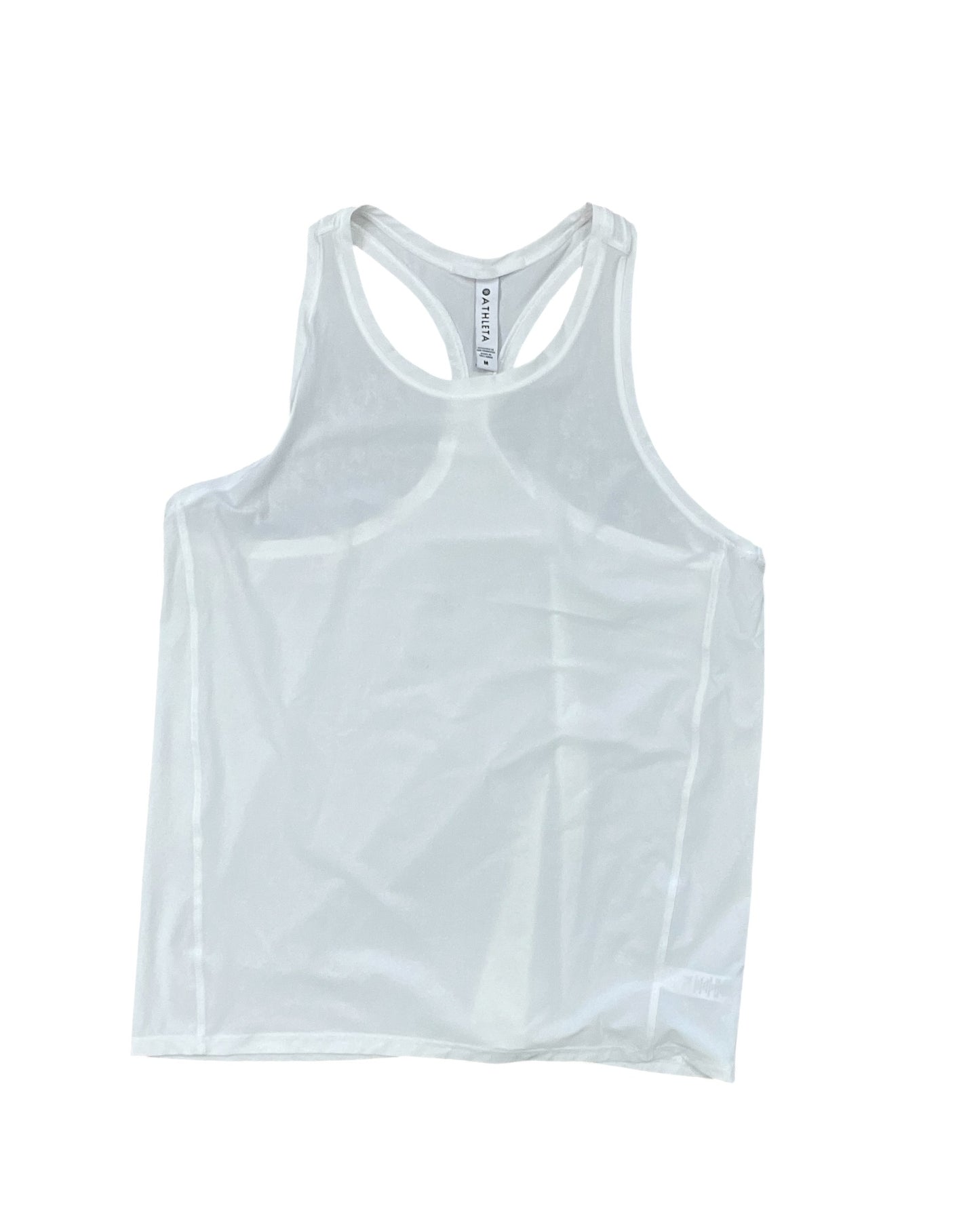 Athletic Tank Top By Athleta In White, Size:M