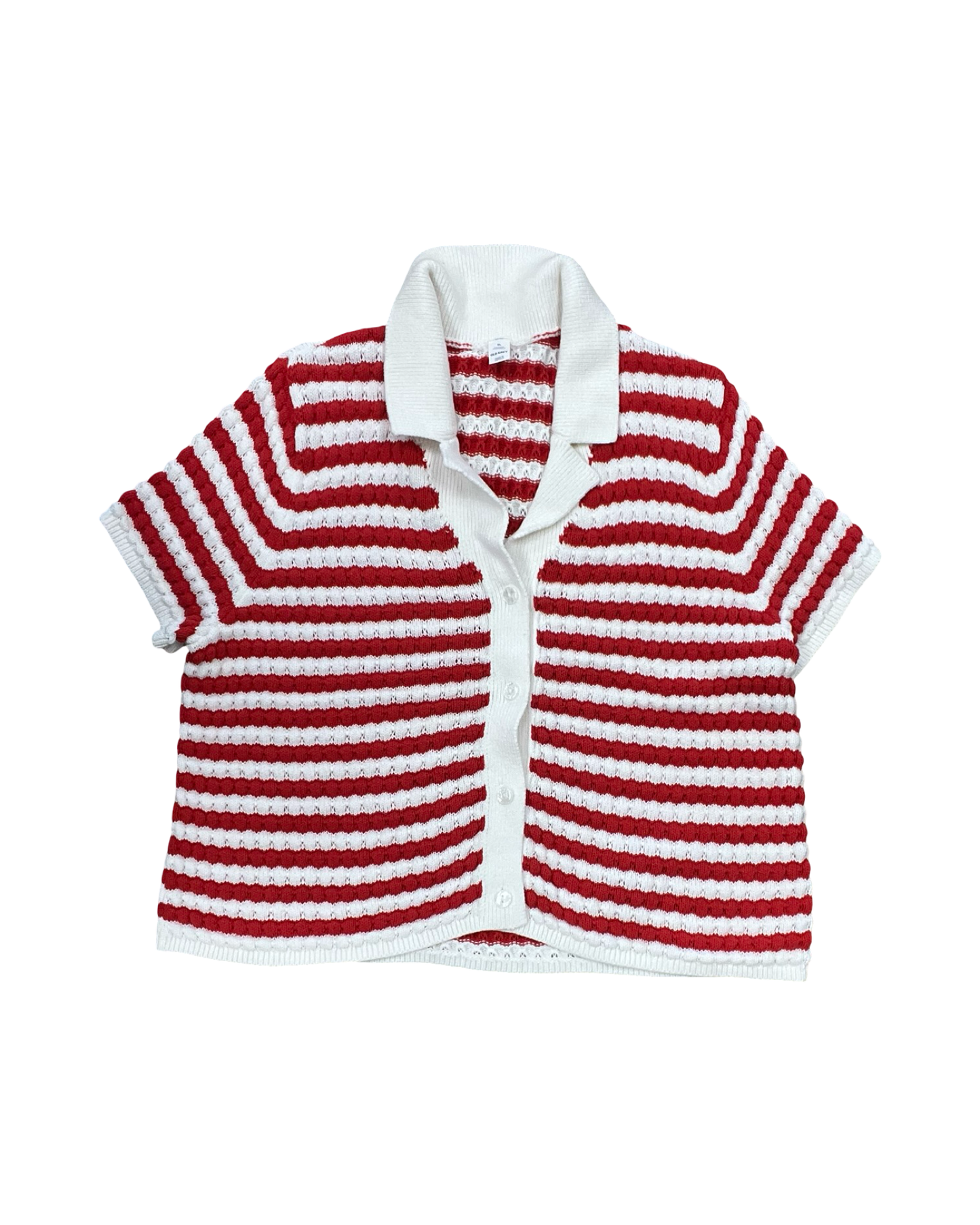 Blouse Ss By Old Navy In Red & White, Size:Xl