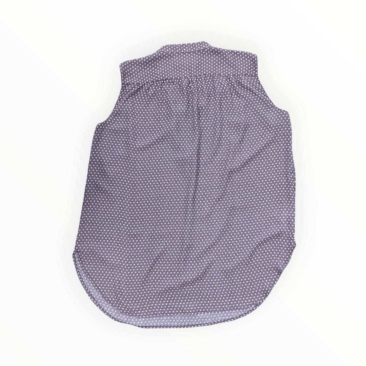 Top Sleeveless By Loft In Purple & White, Size:Xl