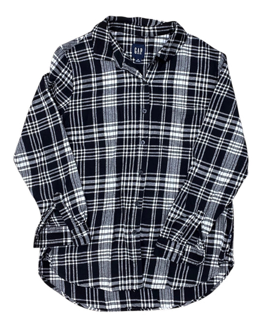 Blouse Ls By Gap In Black & White, Size:M
