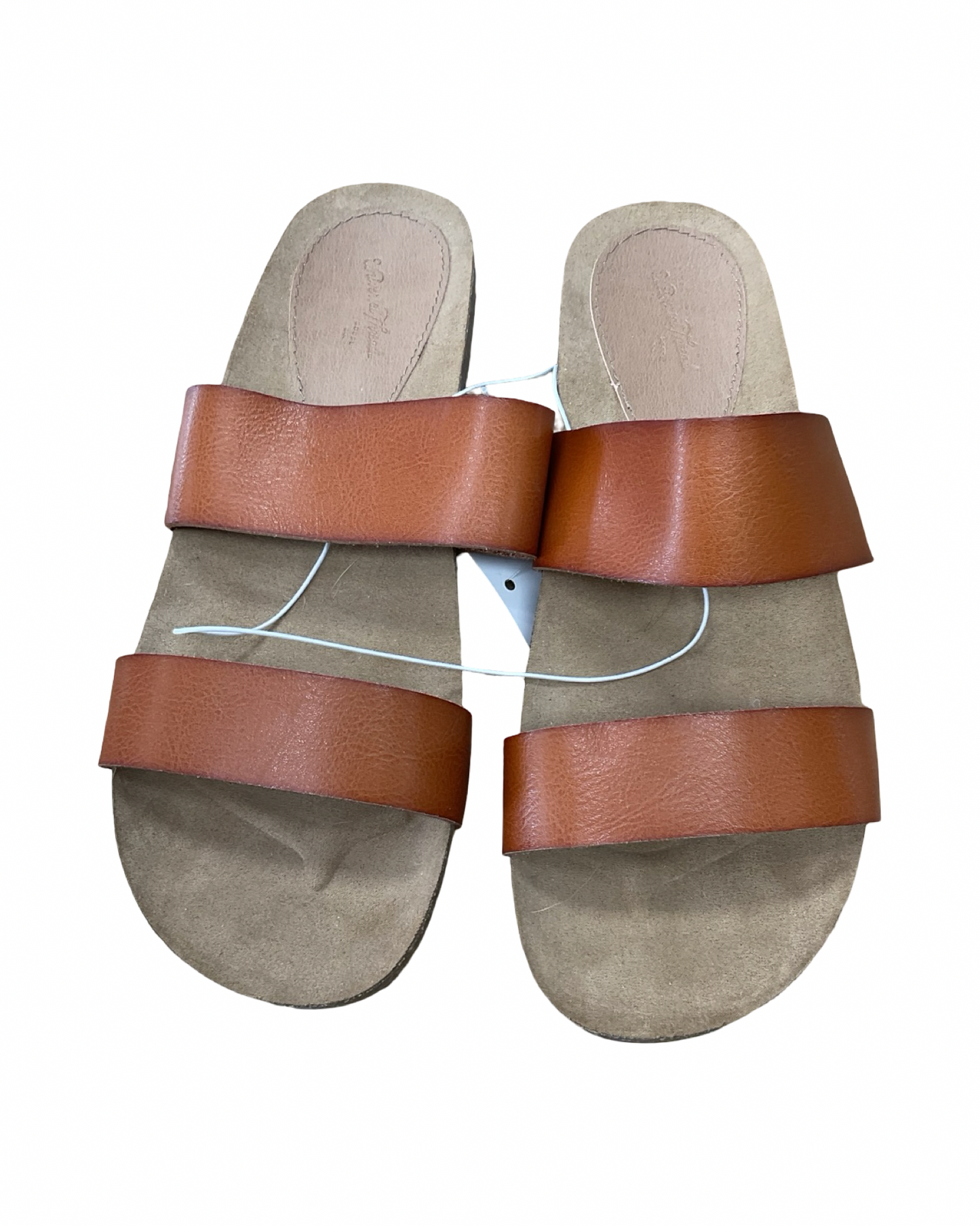 Sandals Heels Block By Universal Thread In Tan, Size:9