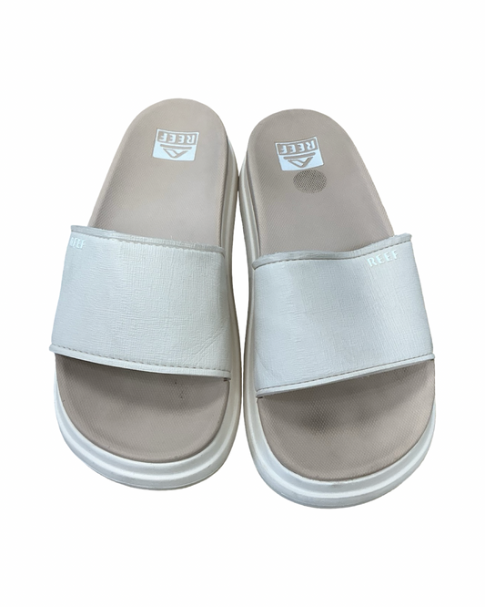 Sandals Heels Platform By Reef In Cream, Size:8