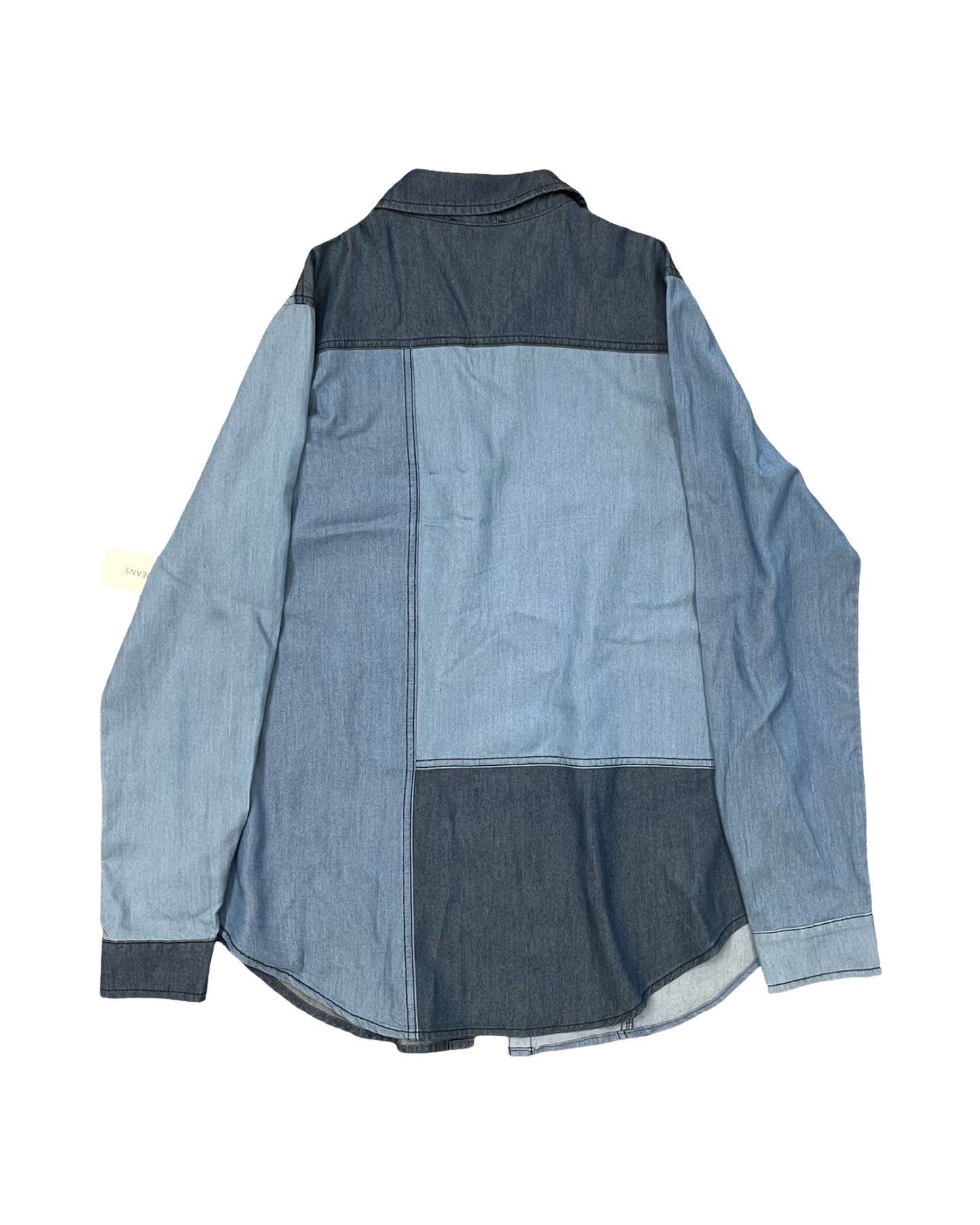 Blouse Ls By Tribal In Blue Denim, Size:M
