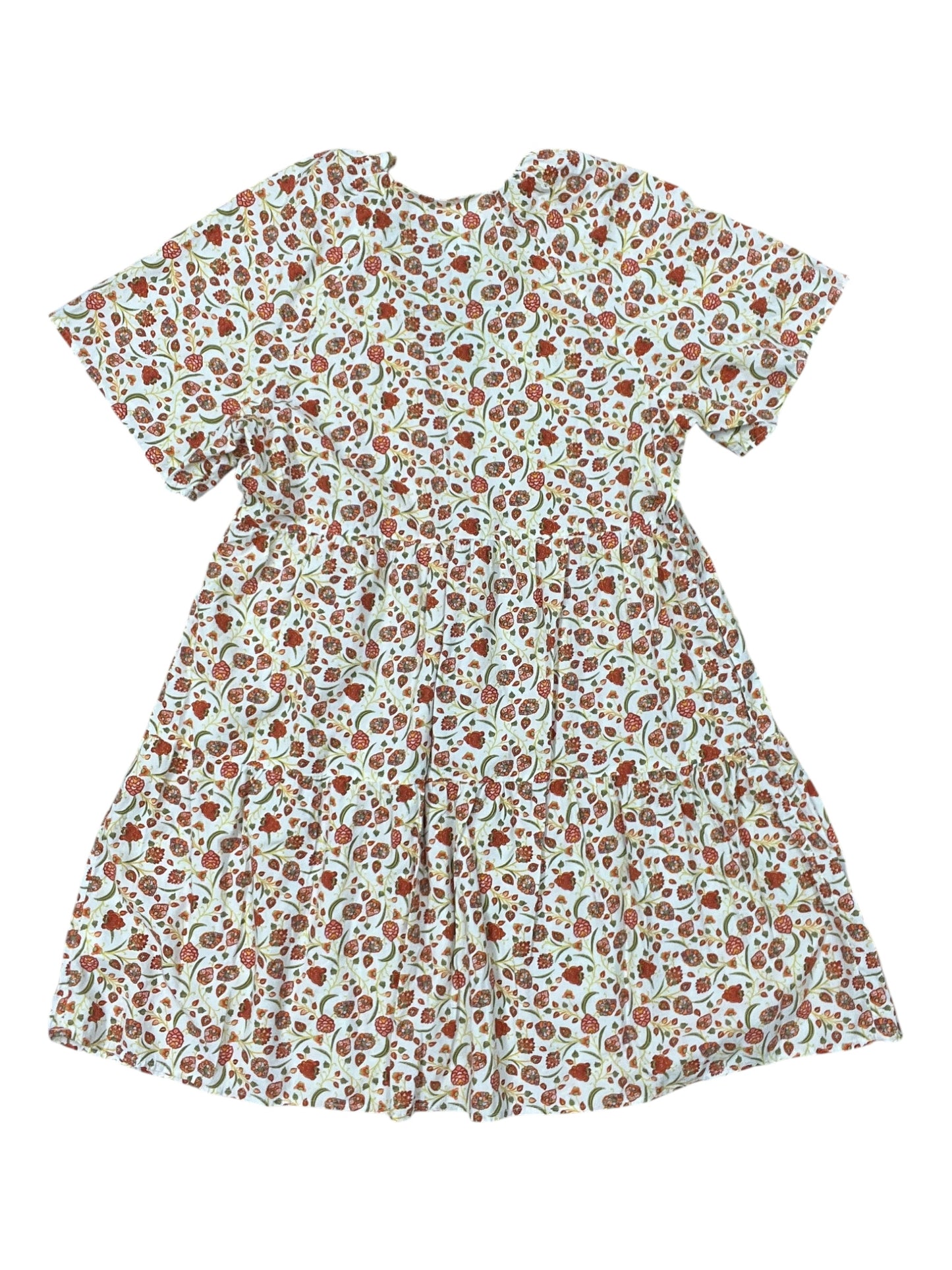 Dress Casual Midi By Old Navy In Red & White, Size:M