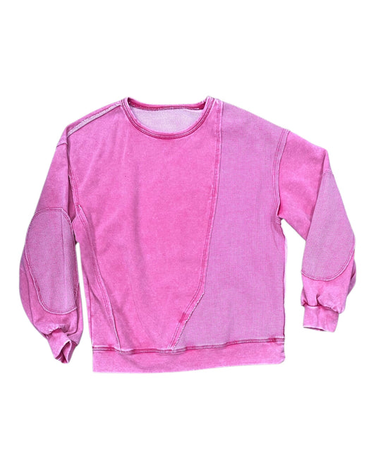 Sweatshirt Crewneck By Clothes Mentor In Pink, Size:S